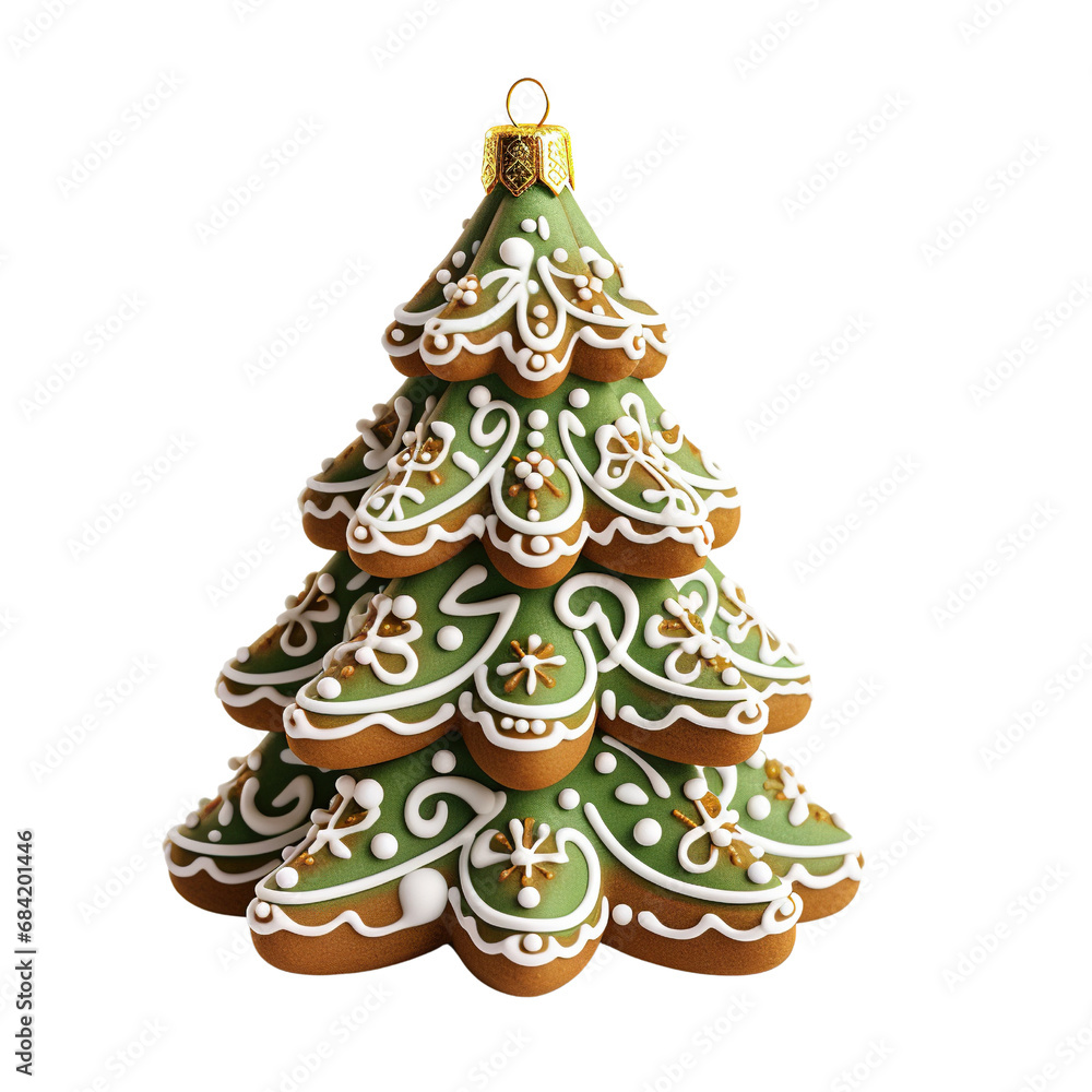 Gingerbread christmas tree cookie biscuit on white background Gingerbread christmas tree cookie biscuit on white background