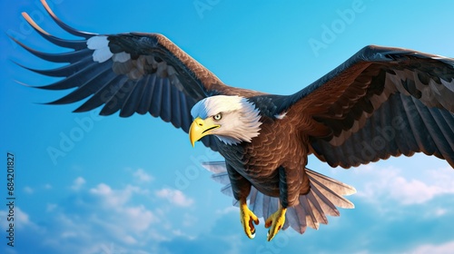 Eagle cartoon flying