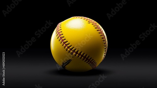 Design a logo that showcases a yellow softball underg.Generative AI