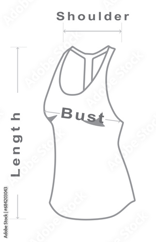 Clothes dimensions icon. vector illustration