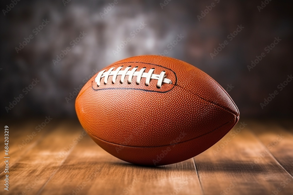 American football in blurred dark background 3d rendering.. American football in blurred dark background 3d rendering..