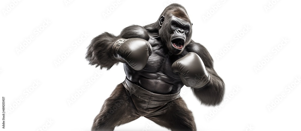 boxing mascot gorilla vector art illustration design boxing mascot gorilla vector art illustration design