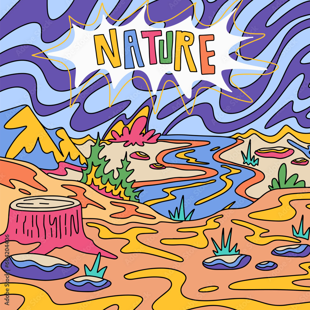 Obraz premium Nature background illustration