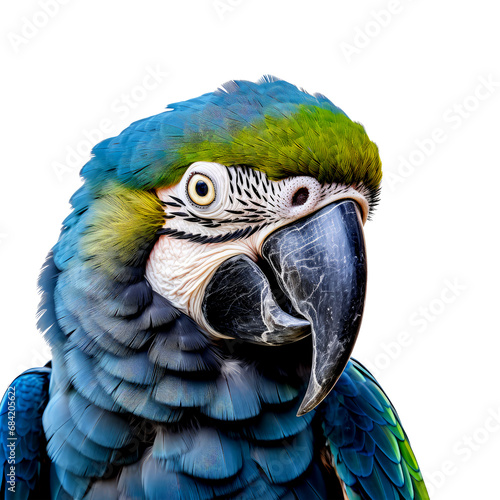 macaw looking isolated on white