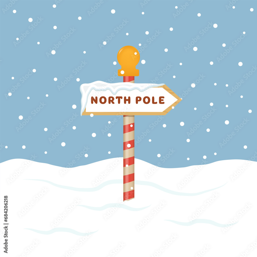 north pole sign, north pole inscription