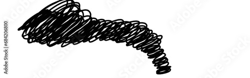 Tornado swirl line on white background - vector illustration
