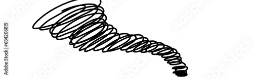 Tornado swirl line on white background - vector illustration
