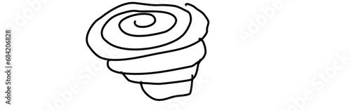 Tornado swirl line on white background - vector illustration

