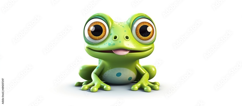 vector cute frog cartoon style