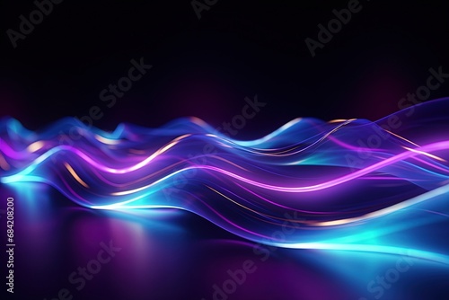 abstract futuristic background with pink blue glowing neon moving high speed wave lines and bokeh lights. Data transfer concept Fantastic wallpaper