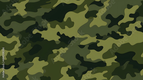 Seamless classic green woodland camouflage with forest colors photo