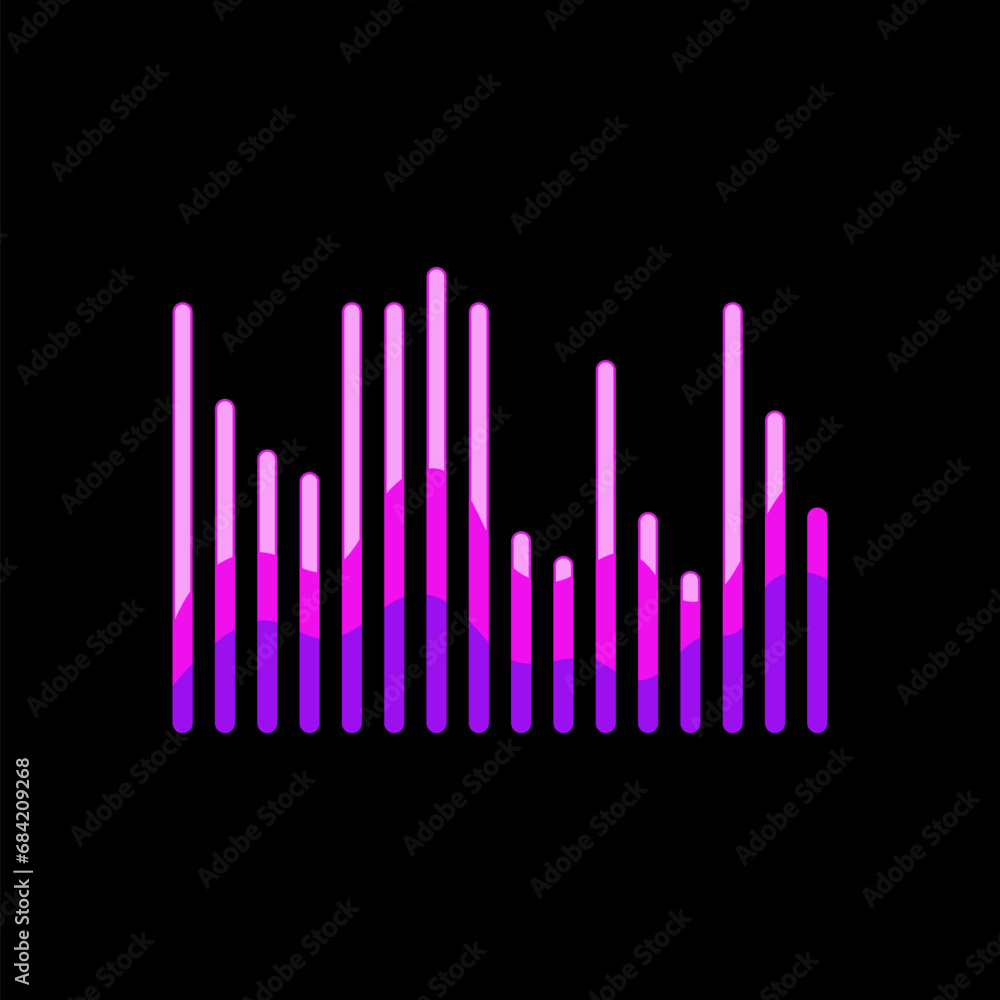 line equalizer music cartoon. graphic technology, signal dj, frequency pulse line equalizer music sign. isolated symbol vector illustration