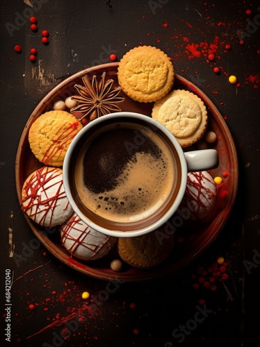 Indulge in the Perfect Pairing: Gourmet Coffee and Delicious Biscuits Generative AI