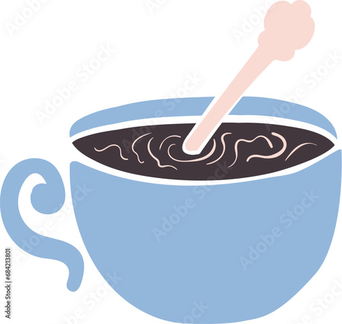 Beauty service spa tea mug. Cup and hot drink while waiting for cosmetic procedures. Beauty care item in spa salon. Vector isolated on white background