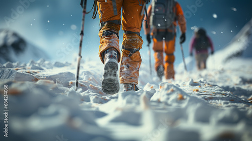 Skier walking in snow.