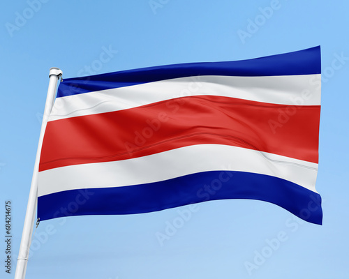 FLAG OF THE COUNTRY COSTA RICA