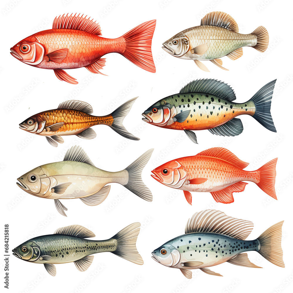 set of fishes set of fishes