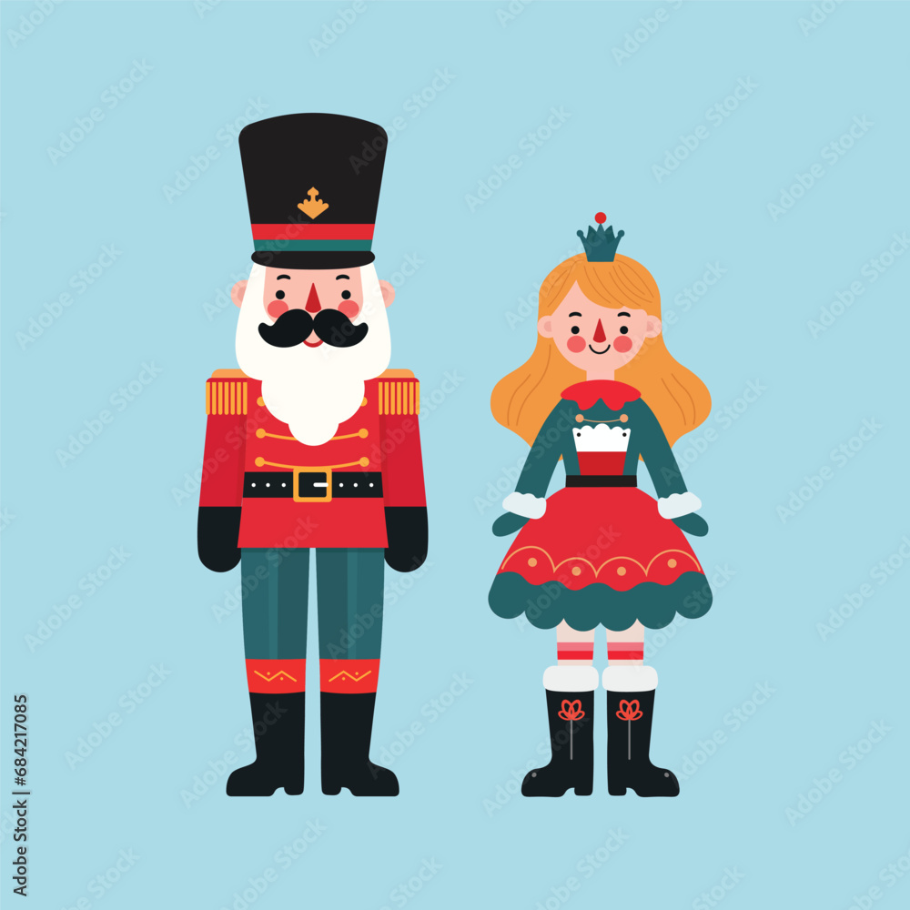 Christmas nutcracker soldier and princess Christmas nutcracker soldier and princess