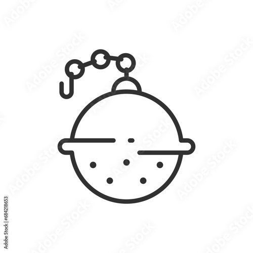 Tea ball, linear icon. Line with editable stroke