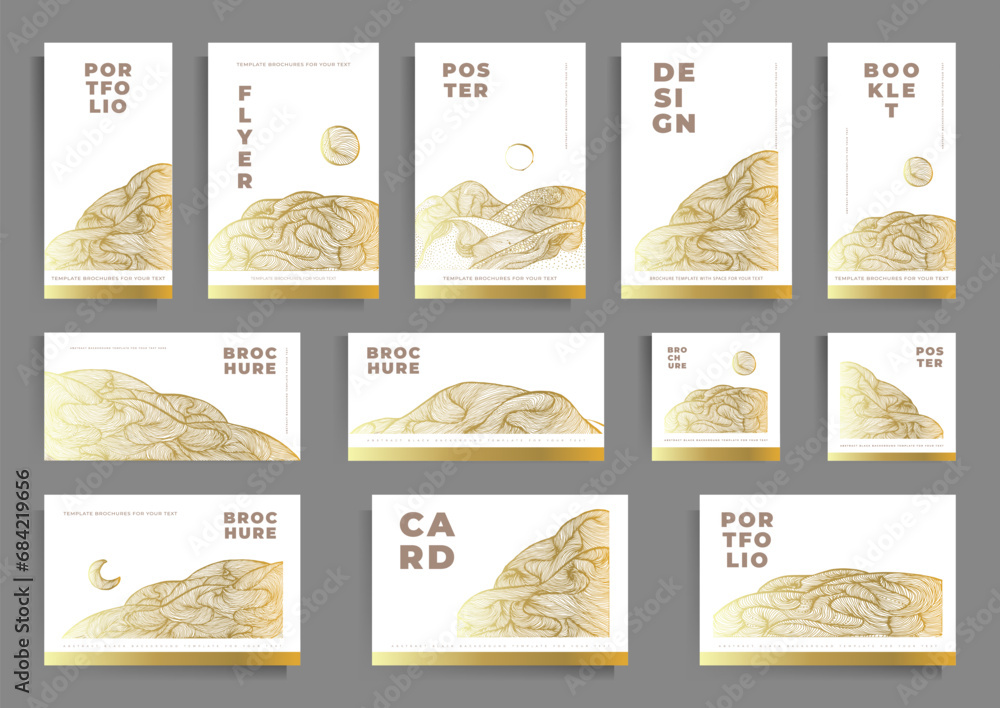 Cover design for book, magazine, flyer, catalog, poster, brochure, booklet, portfolio, folder. A set of graphic vector templates in different formats. Cover design for book, magazine, flyer, catalog, poster, brochure, booklet, portfolio, folder. A set of graphic vector templates in different formats.