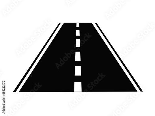 highway icon vector on white background