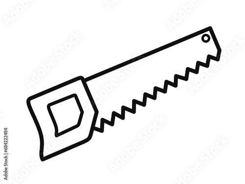 hand saw icon vector with flat design