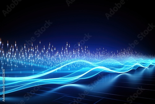 abstract futuristic background with pink blue glowing neon moving high speed wave lines and bokeh lights. Data transfer concept Fantastic wallpaper