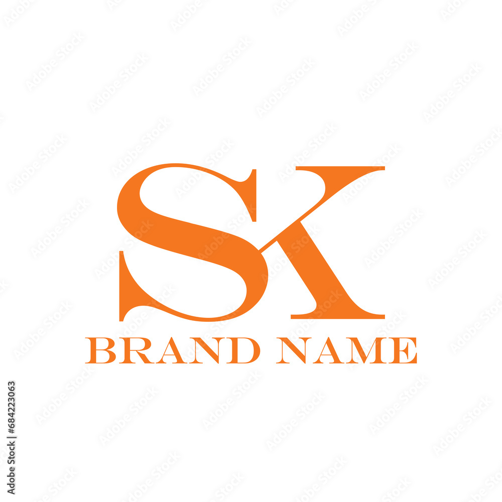 Alphabet letter icon logo SK Alphabet letter icon logo SK