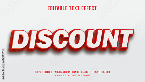 discount editable text effect photo
