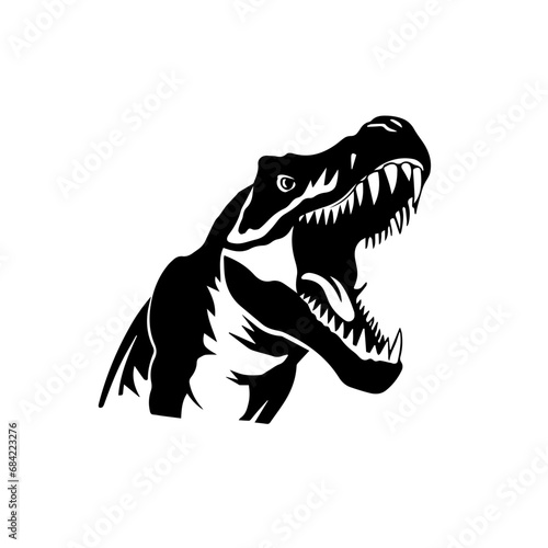 Black Trex silhouette vector