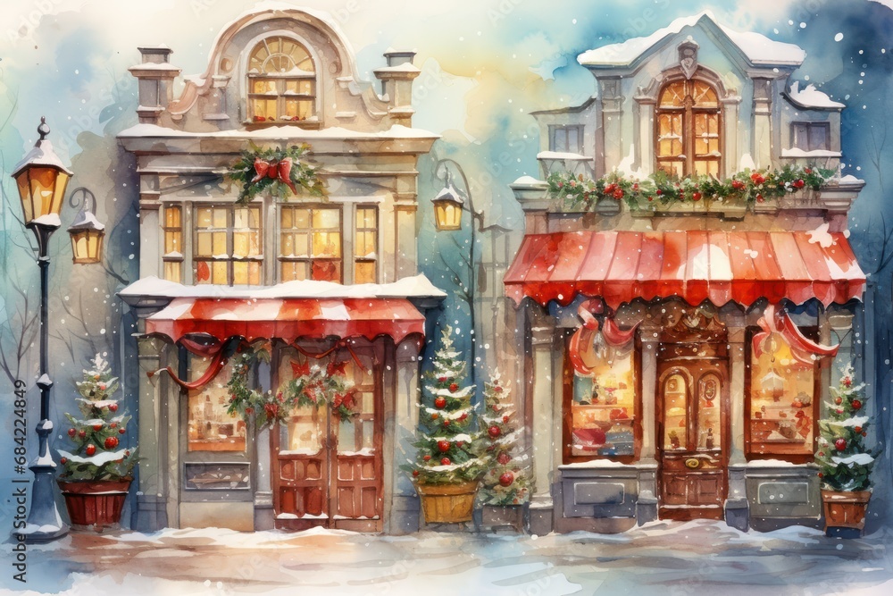 Fototapeta premium Christmas Cards - Generative AI