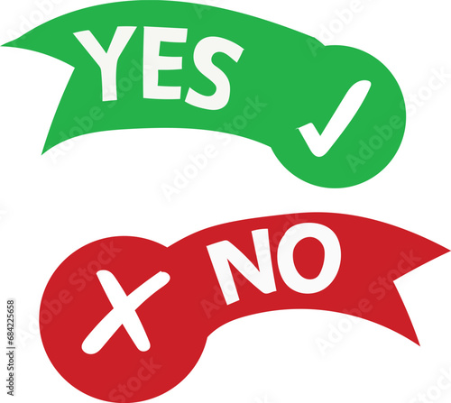 yes and no yes and no stickers Yes No Or Agree Disagree Sign With Red Green with Checkmark Cross
