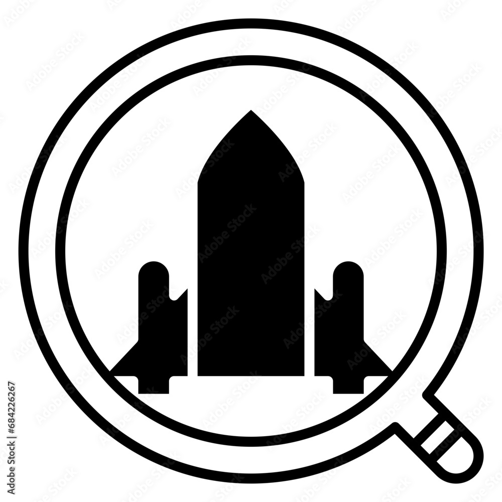 Obraz premium search rocket