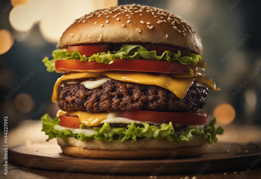 hamburger on a plate