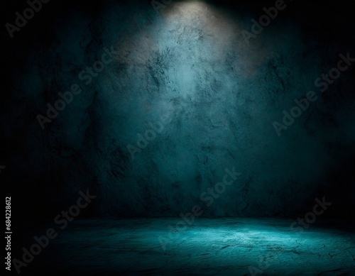 dark blue grunge interior backgroud photo
