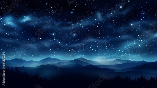 Night Sky Filled with Stars Isolated photo