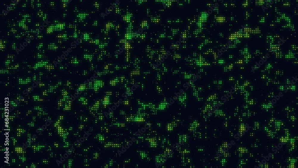 Digital and neon dots pattern in rows, motion abstract corporate, cyber, futuristic and retro style background in 4K. Digital and neon dots pattern in rows, motion abstract corporate, cyber, futuristic and retro style background in 4K.