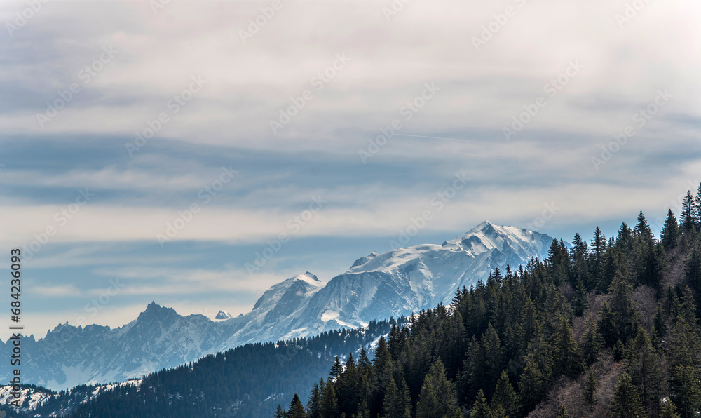 Le massif des Aravis à La Clusaz, Haute-Savoie, France