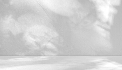 Empty shadow light overlay concrete wall backdrop background and floor perspective well display products background and text present on free space