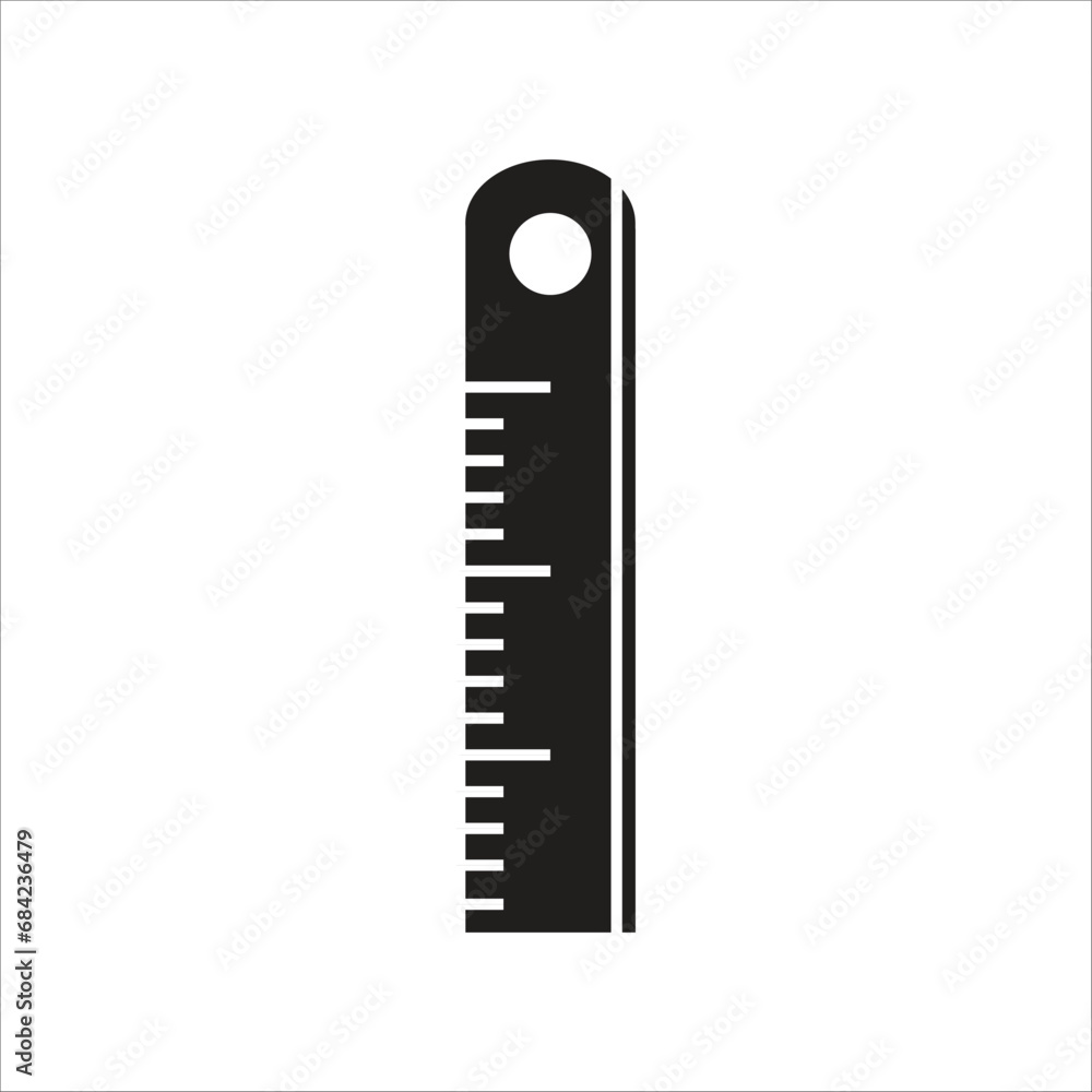 ruller vector icon line template ruller vector icon line template