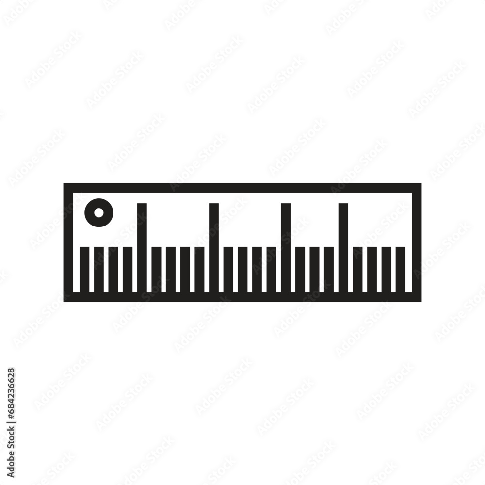 ruller vector icon line template ruller vector icon line template