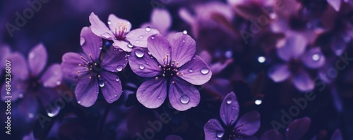Macro background of spring lilac violet flowers. Abstract floral backdrop. Greeting card for women's or mother day or spring sale banner. Valentine's Day, Birthday celebration concept