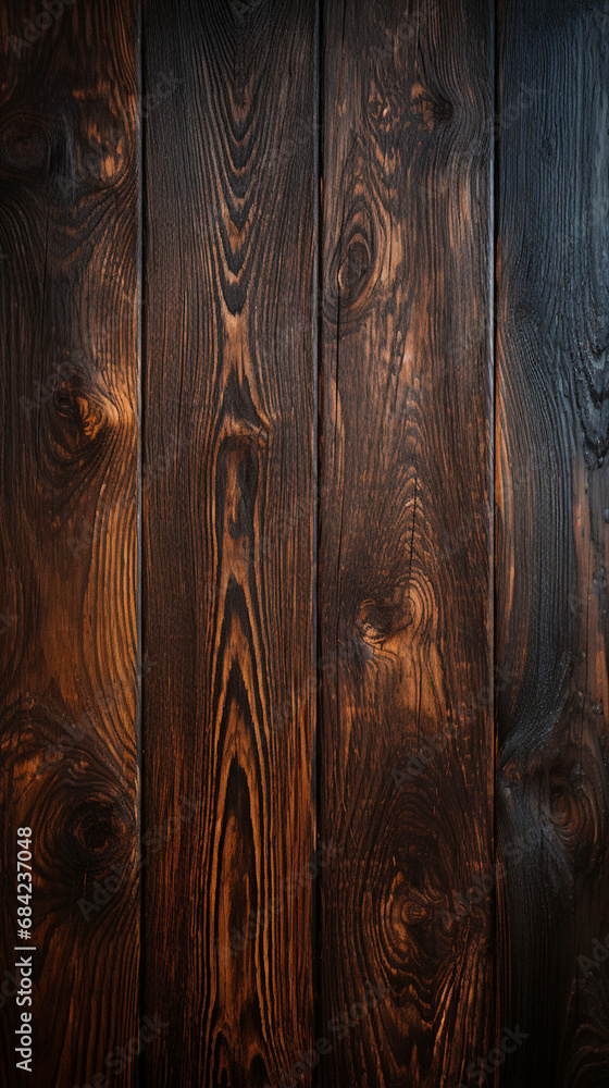 Rustic dark wooden background, wood texture created with Generative Ai Rustic dark wooden background, wood texture created with Generative Ai