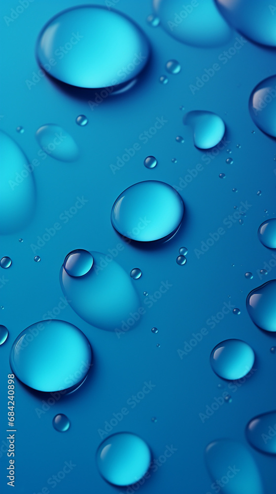 3D waterdrops wallpaper, make it look like 3D raindrops in the display created with Generative Ai