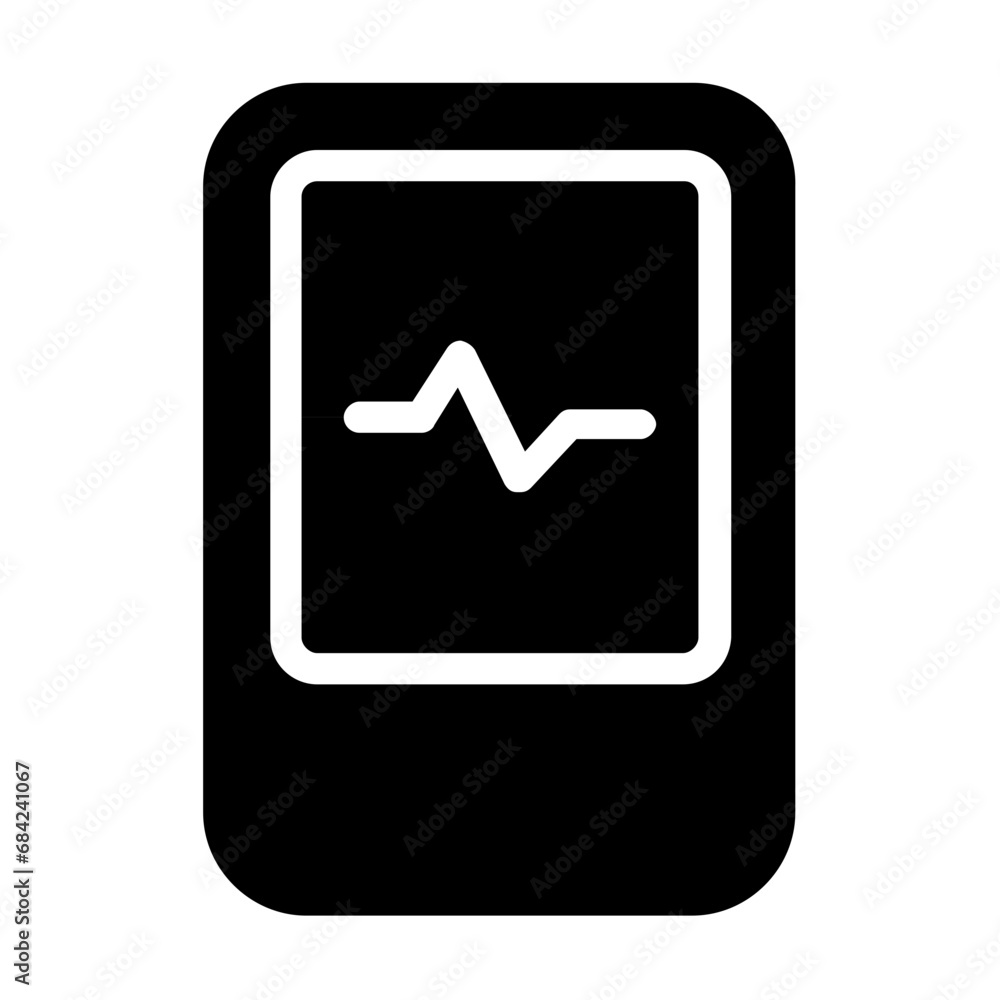 Pulse Oximeter Glyph Icon Pulse Oximeter Glyph Icon