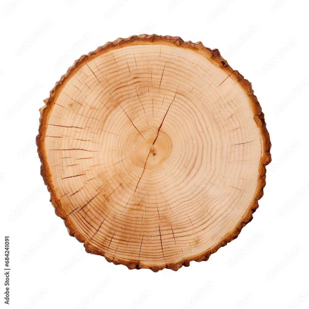 front view teak birch tree slice cookie isolated on a white transparent background front view teak birch tree slice cookie isolated on a white transparent background