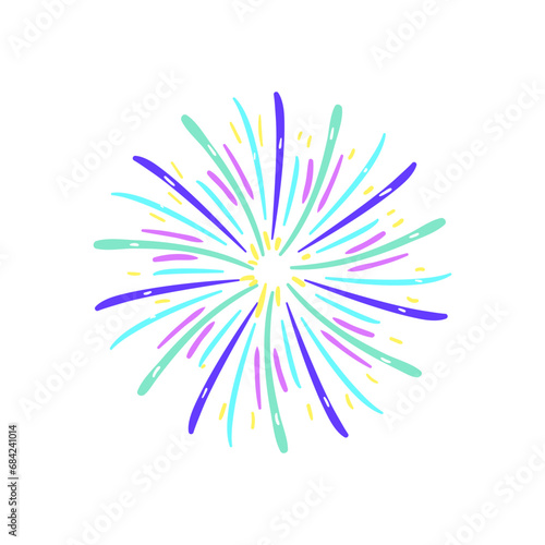 firework firework cartoon. light happy, celebrate display, new festive firework firework sign. isolated symbol vector illustration