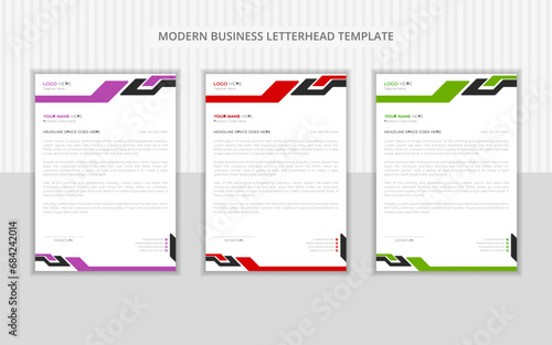Modern and Corporate Letterhead Design Template