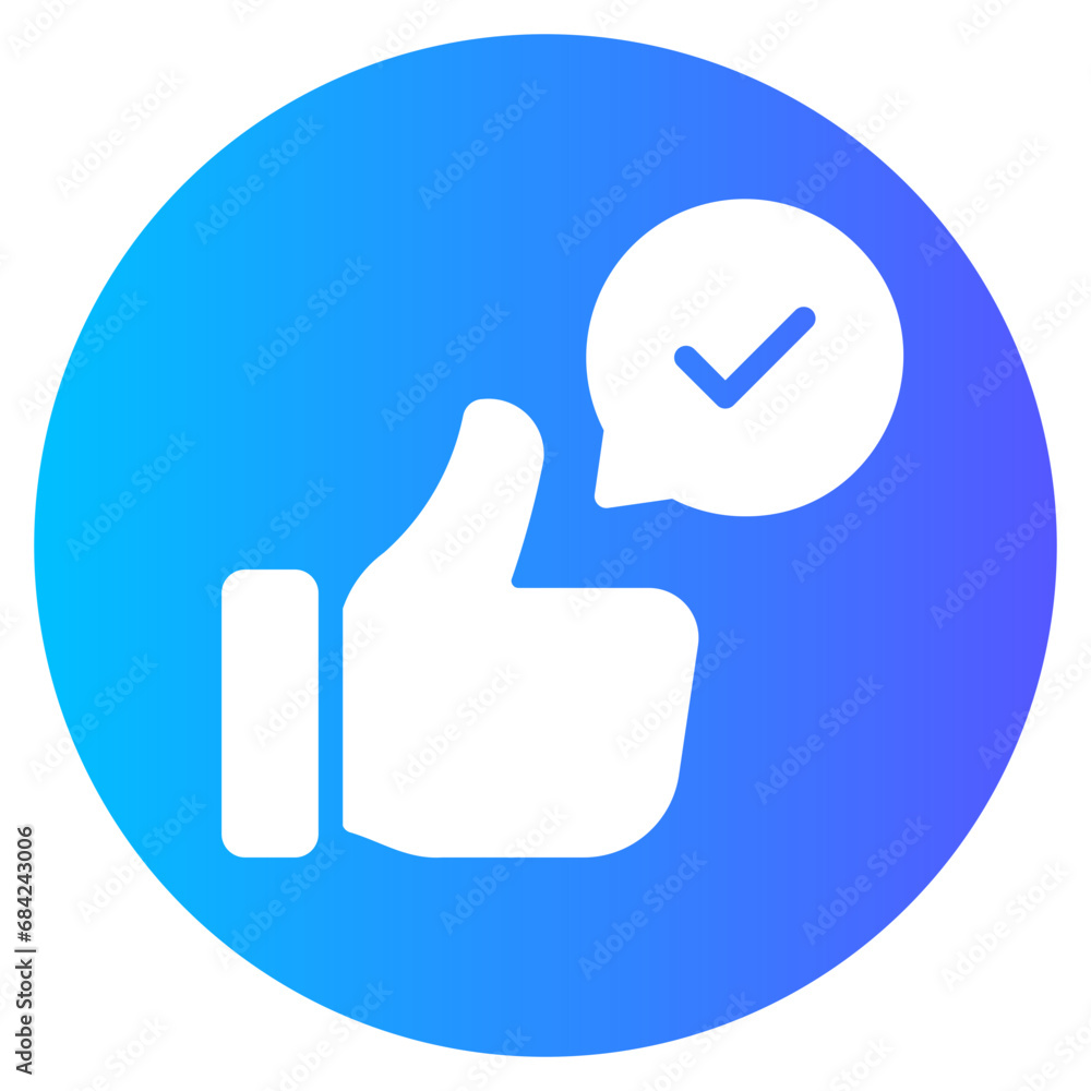 thumb up gradient icon