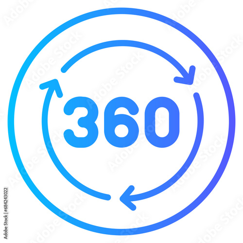 360 feedback gradient icon